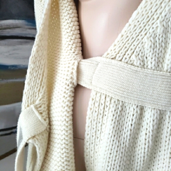 Stefanel | Belted Knit Cardigan Coat - Picture 10 of 15